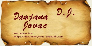 Damjana Jovac vizit kartica